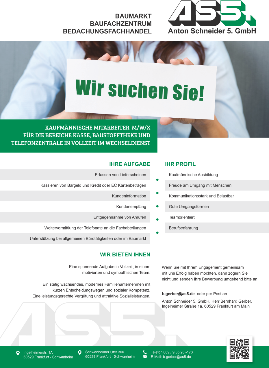 Kaufmännische Mitarbeiter M/W/X