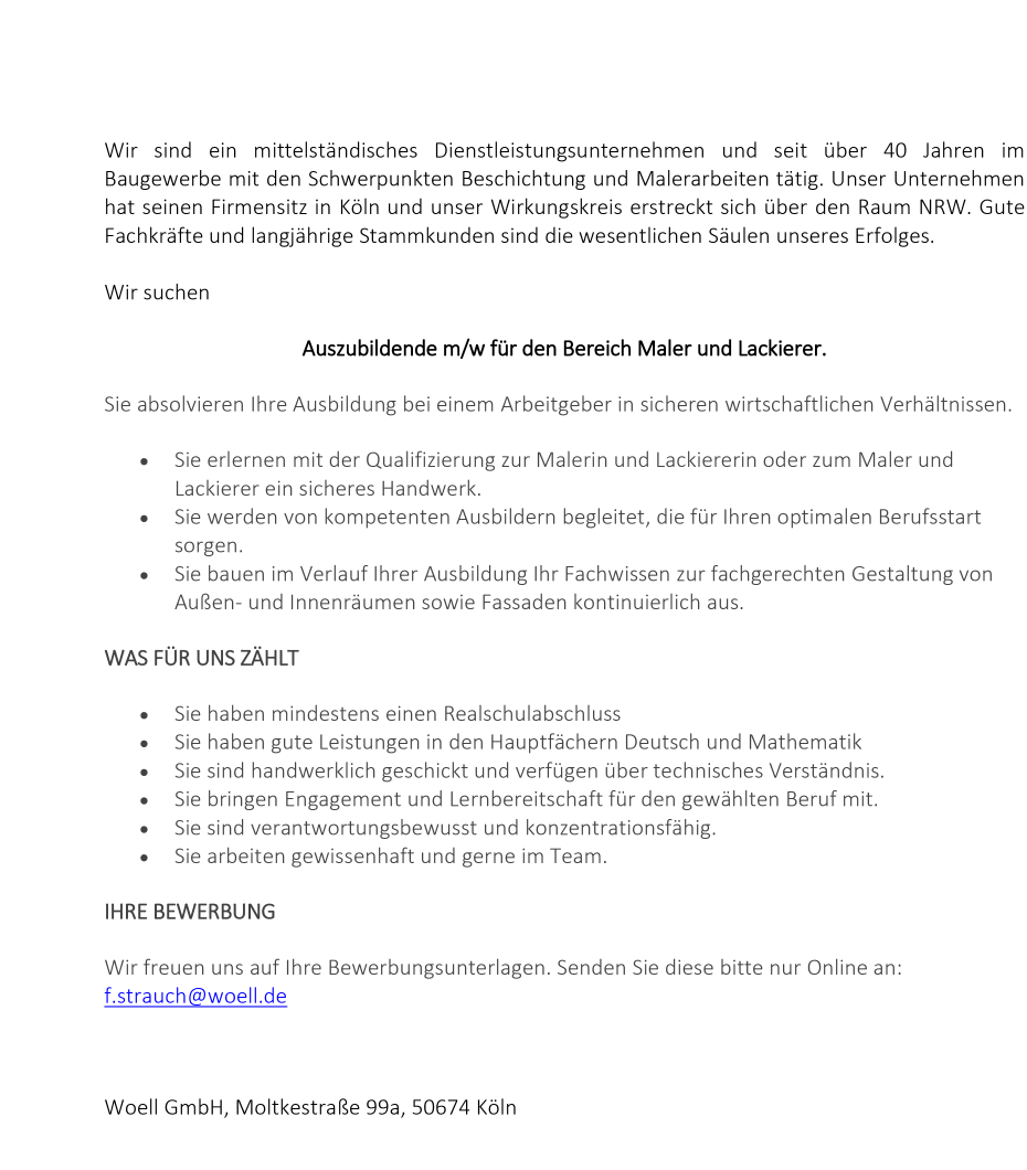 Azubi Maler und Lackierer (m/w/d)