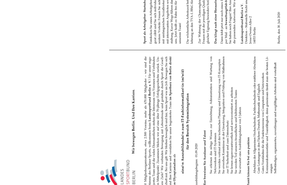 eine/-n Auszubildende/-n zum IT-Fachinformatiker/-in (m/w/d) für den Bereich Systemintegration