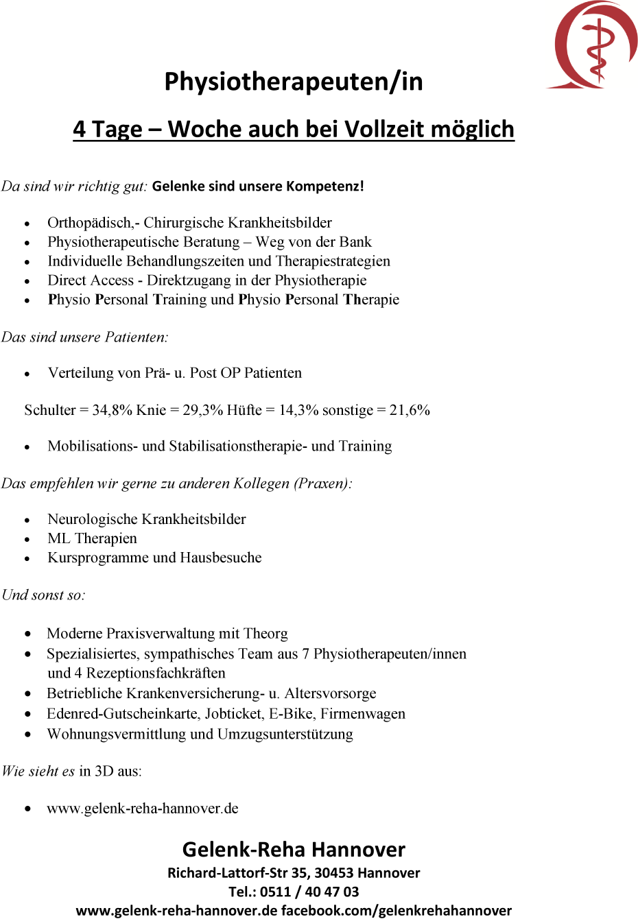 Physiotherapeut m/w/d