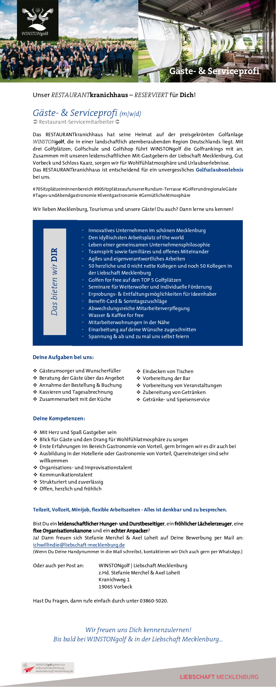Gäste- & Serviceprofi (m|w|d) - Restaurant-Servicemitarbeiter