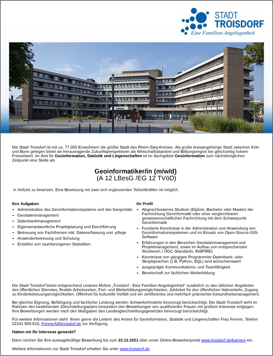 Geoinformatiker/in (m/w/d)
