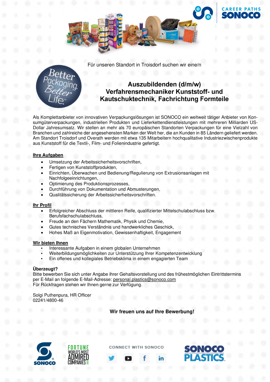 Ausbildung zum Verfahrensmechaniker (d/m/w)