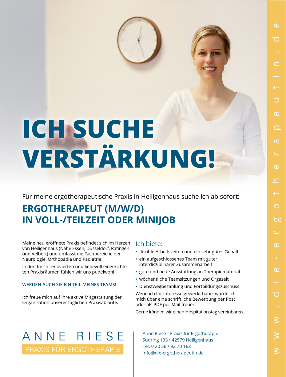 Ab sofort: Ergotherapeut/in gesucht
