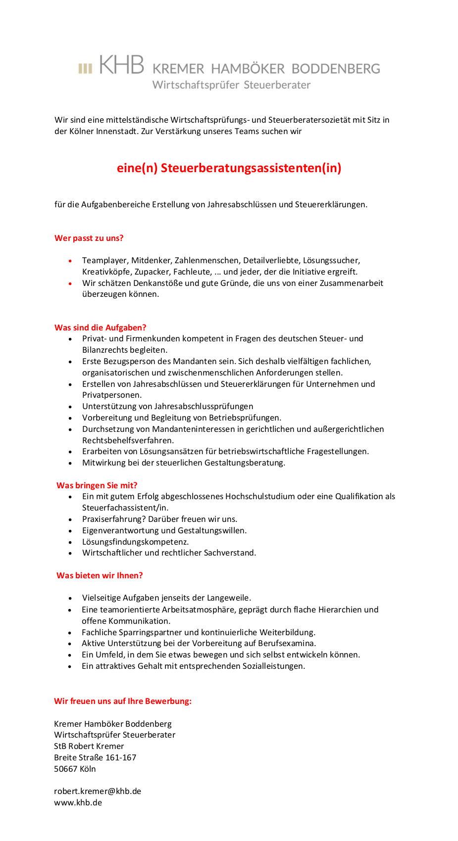 Steuerfachassistenten m/w/d