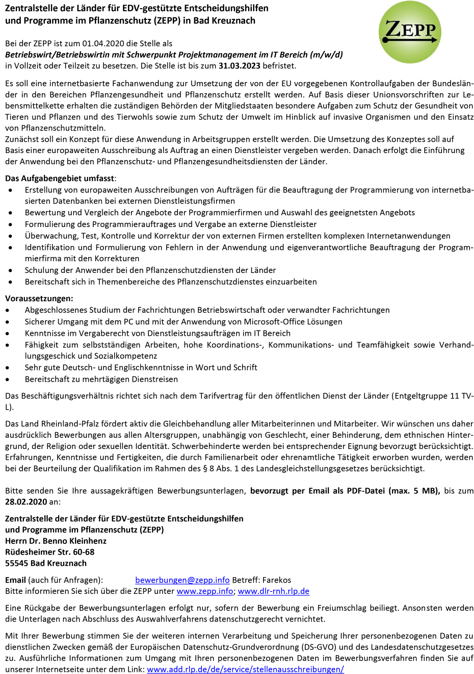 Betriebswirt/Betriebswirtin mit Schwerpunkt Projektmanagement im IT Bereich (m/w/d)