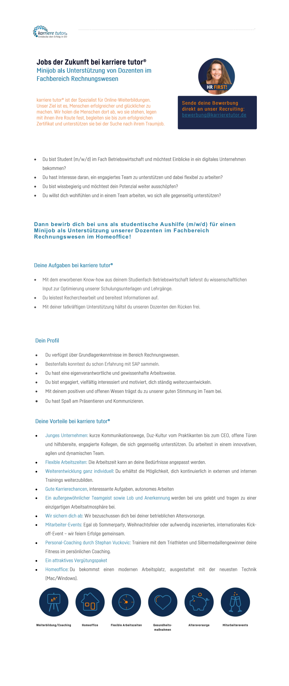 Minijob im Fachbereich Rechnungswesen