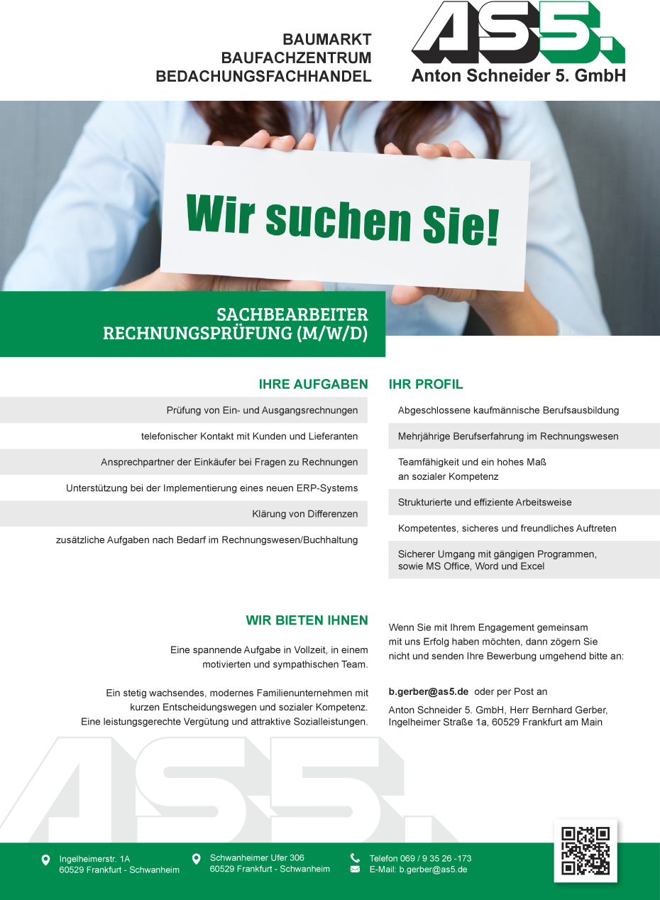 Sachbearbeiter Rechnungsprüfung (m/w/d)
