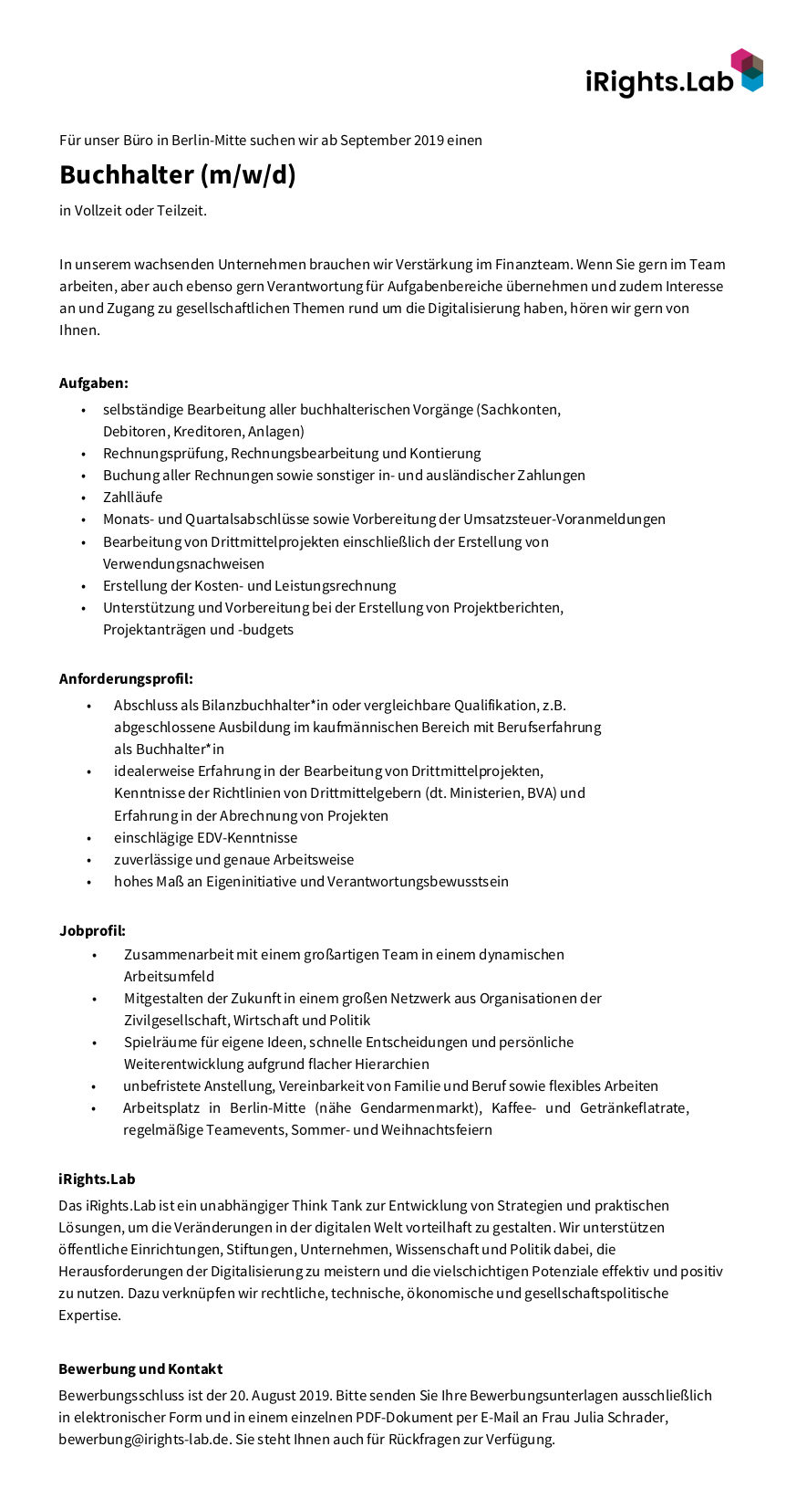 Buchhalter (m/w/d)