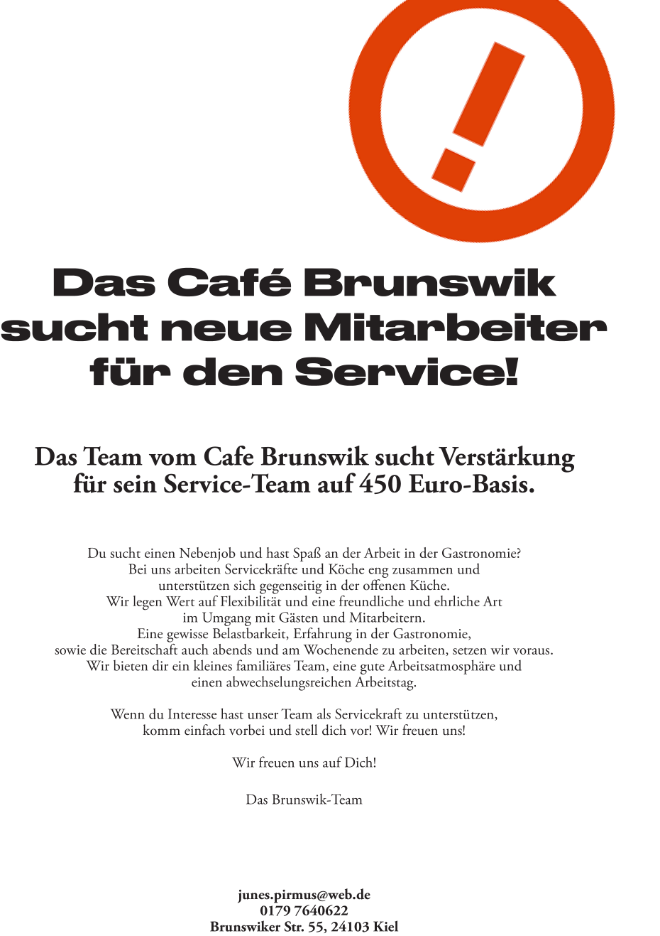 Mitarbeiter für den Service gesucht! (m/w/d)