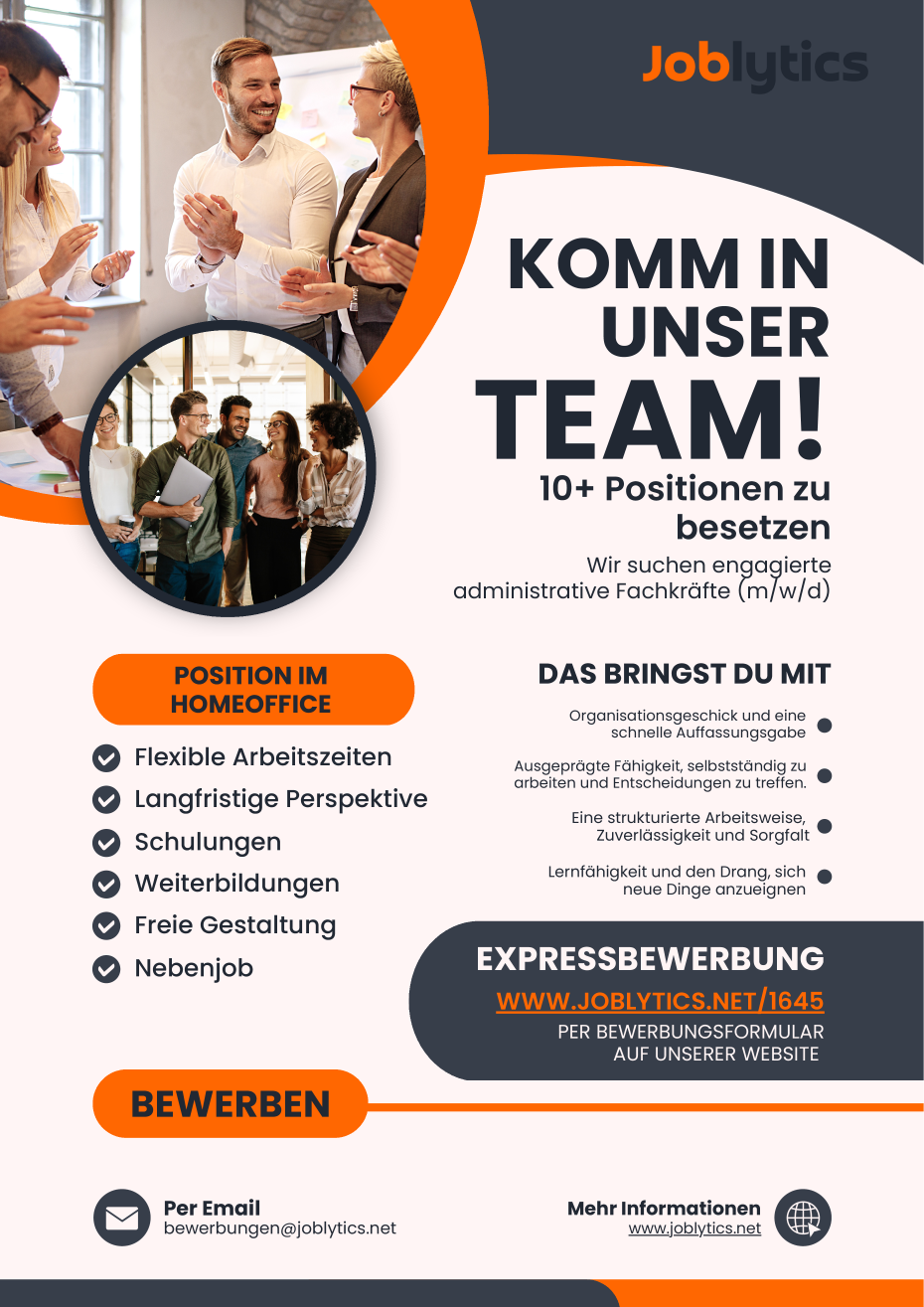 Administrative Fachkraft (m/w/d) im Homeoffice