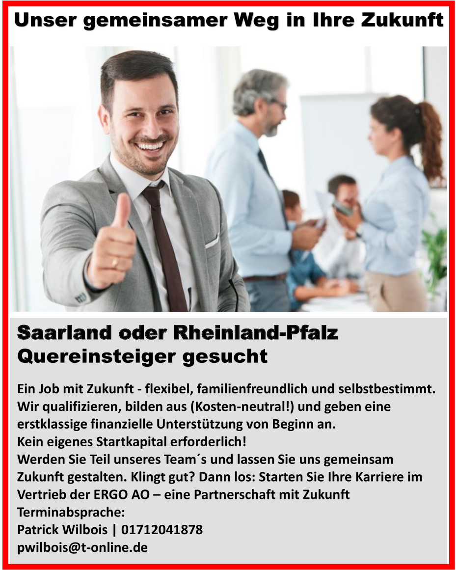 Quereinsteiger im Vertrieb M/W/D