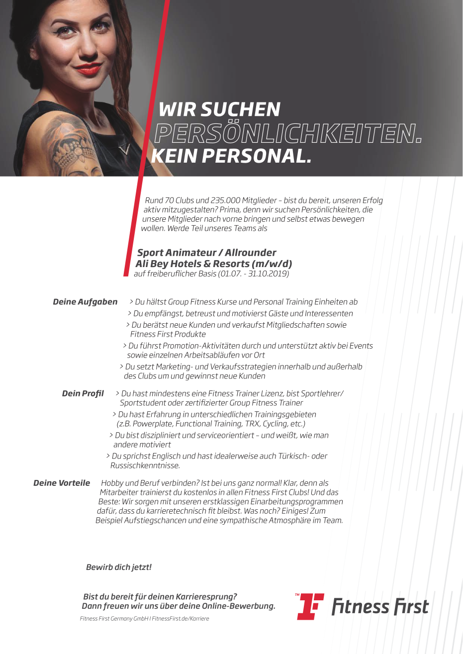 Sport Animateur / Allrounder Ali Bey Hotels & Resorts (m/w/d)