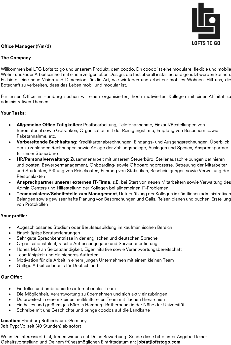 Office Manager (f/m/d)